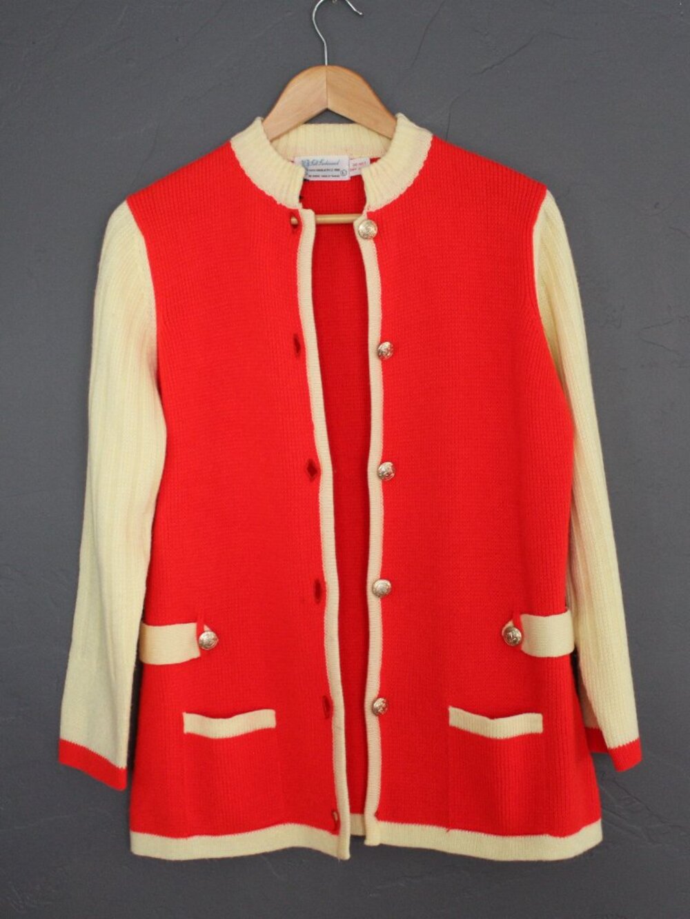 Vintage red knit jacket